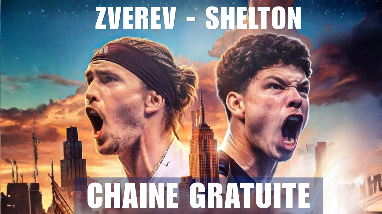 Chaîne TV gratuite où regarder Zverev Shelton en streaming (Finale US Open)