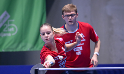 Alexis Lebrun et Charlotte Lutz assurent une première médaille score, résumé et résultats des quarts du double mixte aux Championnats d'Europe de tennis de table