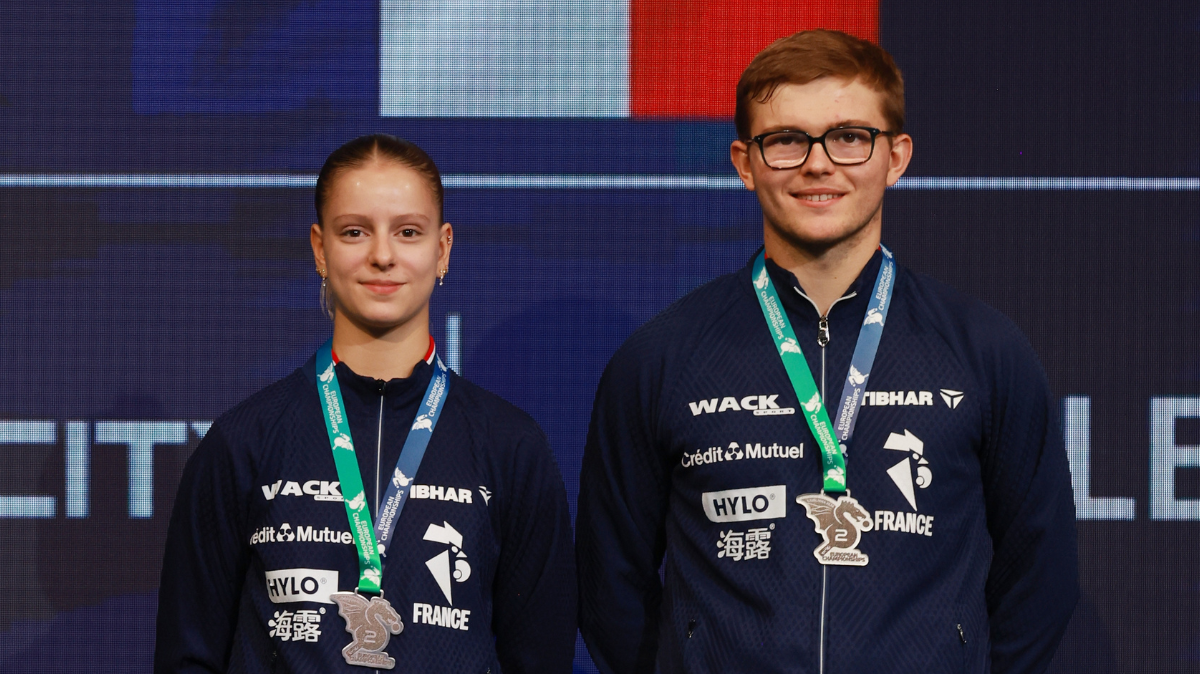 Alexis Lebrun et Charlotte Lutz si proches du titre score, résumé et résultat de la finale du double mixte aux Championnats d’Europe de tennis de table