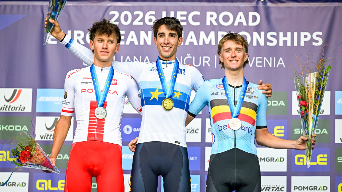 Le classement et les résultats de la course en ligne U23 hommes des championnats d'Europe 2026, remportée par Hector Alvarez (1)