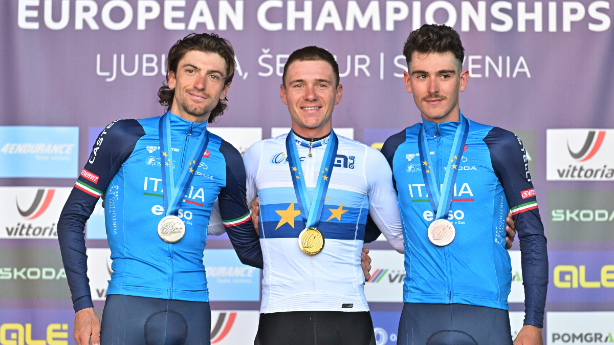 Le classement et les résultats de la course en ligne élites hommes des championnats d'Europe 2026, remportée par Remco Evenepoel