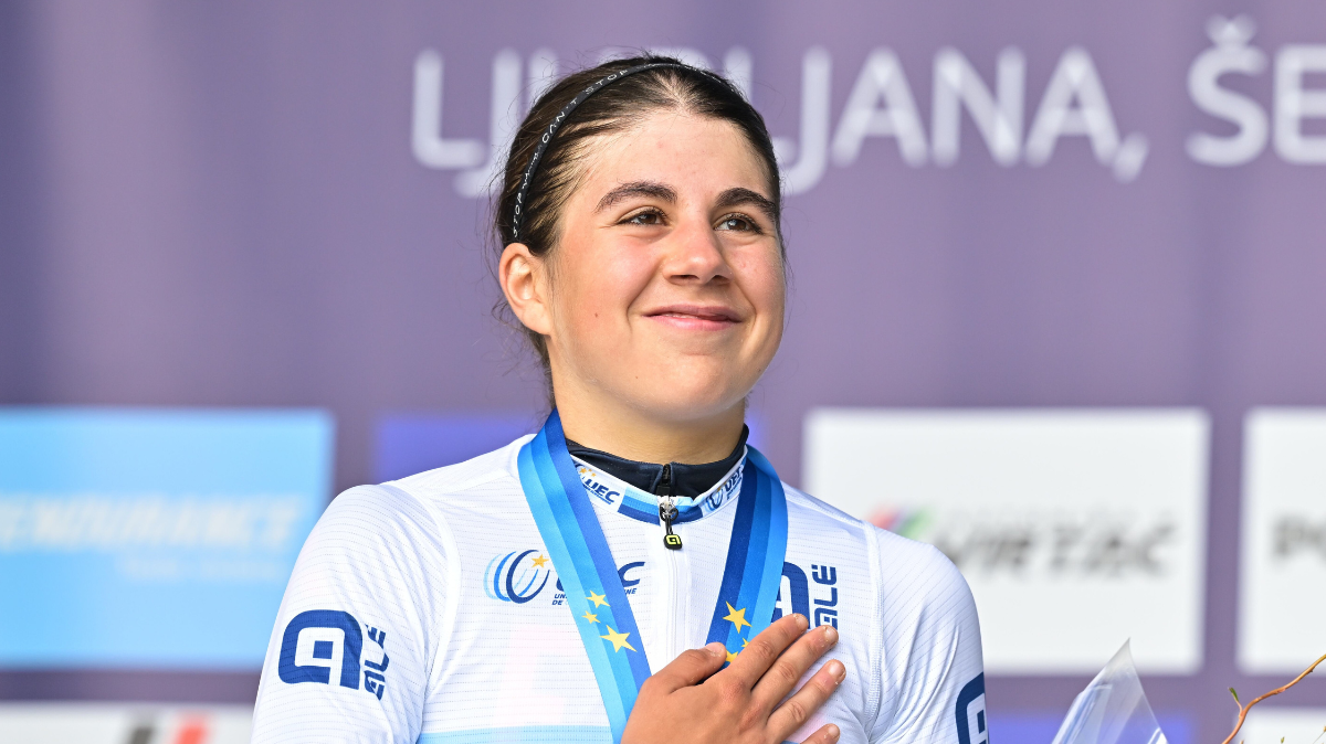 Le classement et les résultats du contre-la-montre juniors femmes des championnats d'Europe 2026, remporté par Alejandra Neira Dominguez
