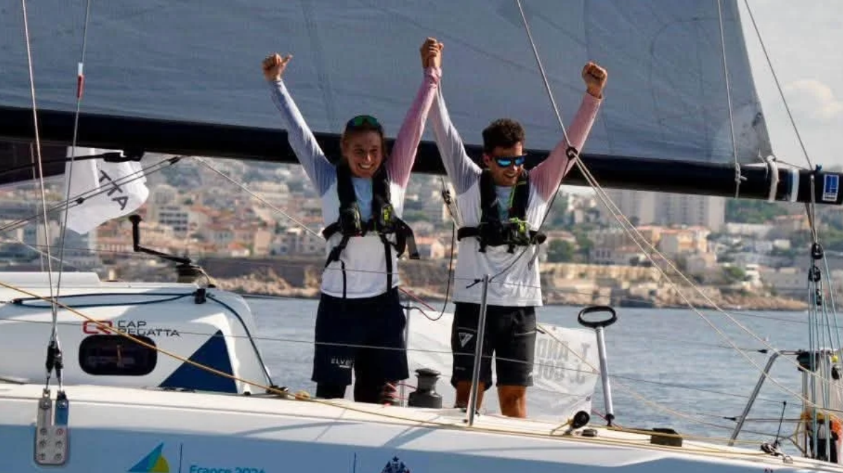 Le double mixte Thomas André Julia Colombe s'offre le titre mondial de course au large en voile